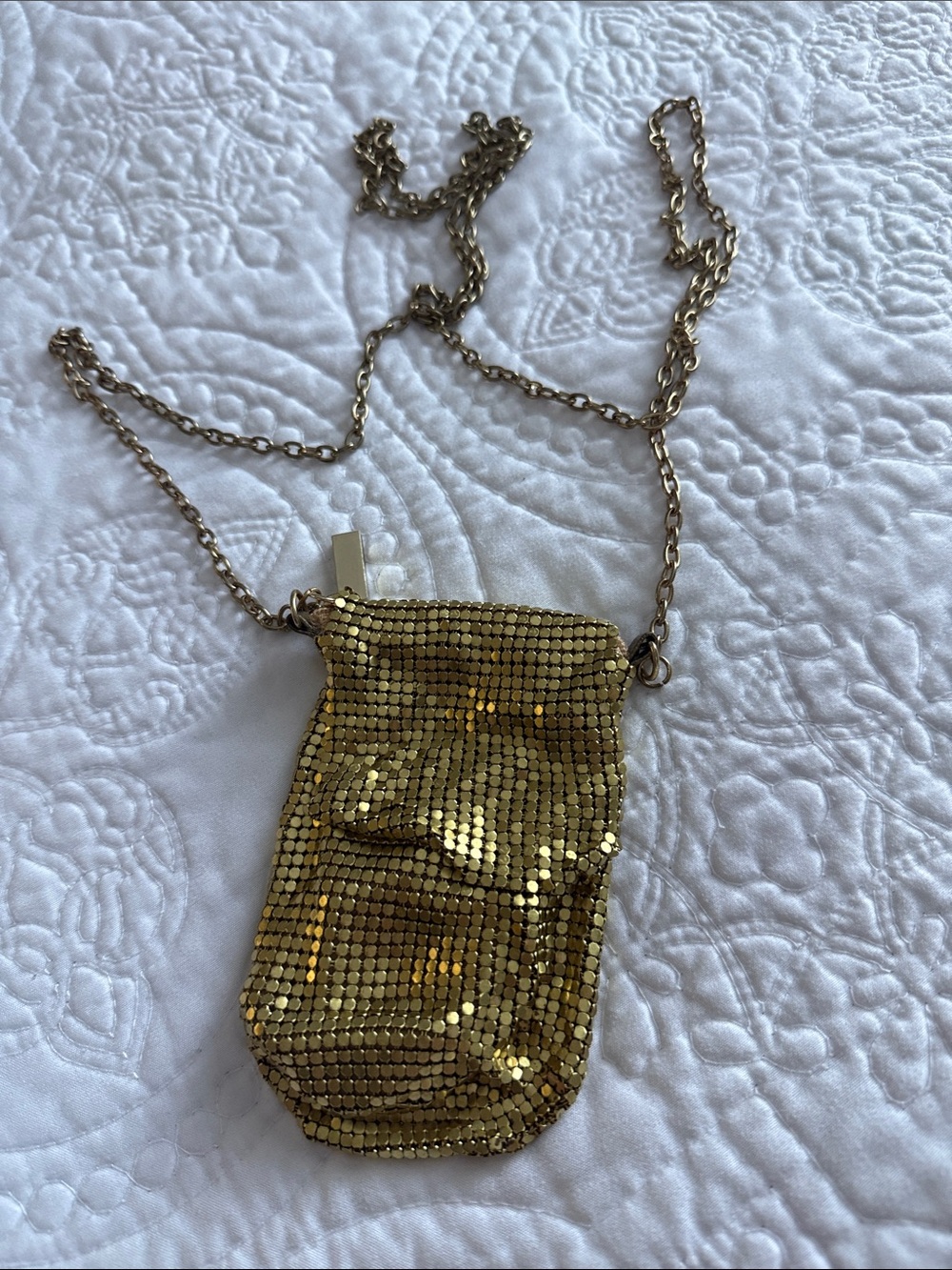 Gold Sequin Crossbody Id $ Key Pouch